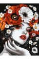 Картина по номерам без подрамника «Дева в маках» 130x100 см