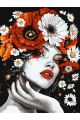 Картина по номерам без подрамника «Дева в маках» 80x60 см