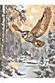 Картина по номерам на подрамнике «Летящая сова» 90x70 см