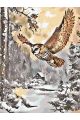 Картина по номерам без подрамника «Летящая сова» 130x100 см