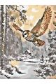 Картина по номерам без подрамника «Летящая сова» 80x60 см