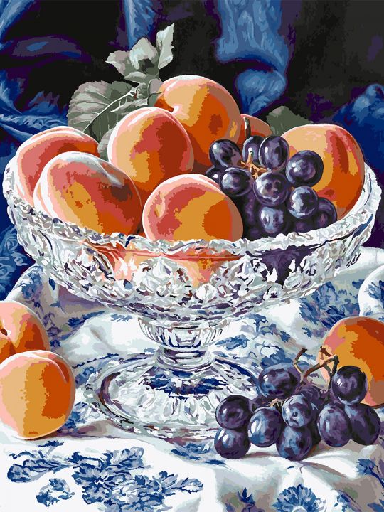 Картина по номерам без подрамника «Персики» 130x100 см