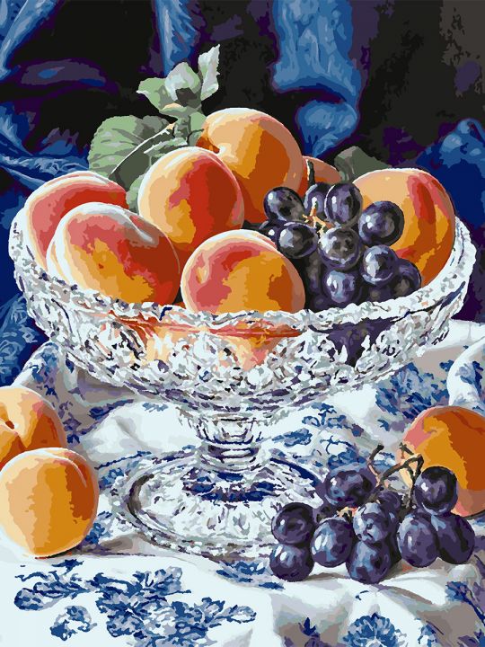 Картина по номерам без подрамника «Персики» 80x60 см