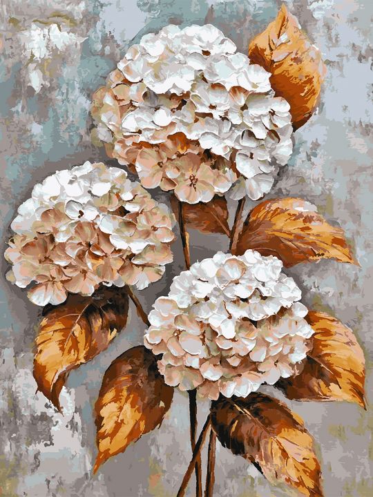 Картина по номерам без подрамника «Гортензия» 130x100 см