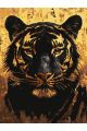 Картина по номерам без подрамника «Золотой тигр» 80x60 см