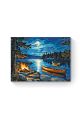 Картина по номерам на подрамнике «Костер у реки» 80x60 см