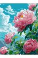 Картина по номерам на подрамнике «Розовые пионы» 90x70 см