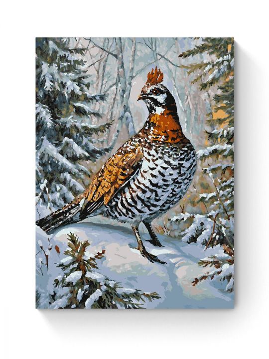 Картина по номерам на подрамнике «Рябчик в лесу» 80x60 см