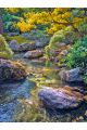 Алмазная мозаика без подрамника «Горный ручей» 50x40 см