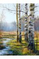 Алмазная мозаика без подрамника «Весна в лесу» 130x100 см