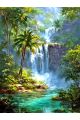 Алмазная мозаика без подрамника «Райский остров» 40x30 см