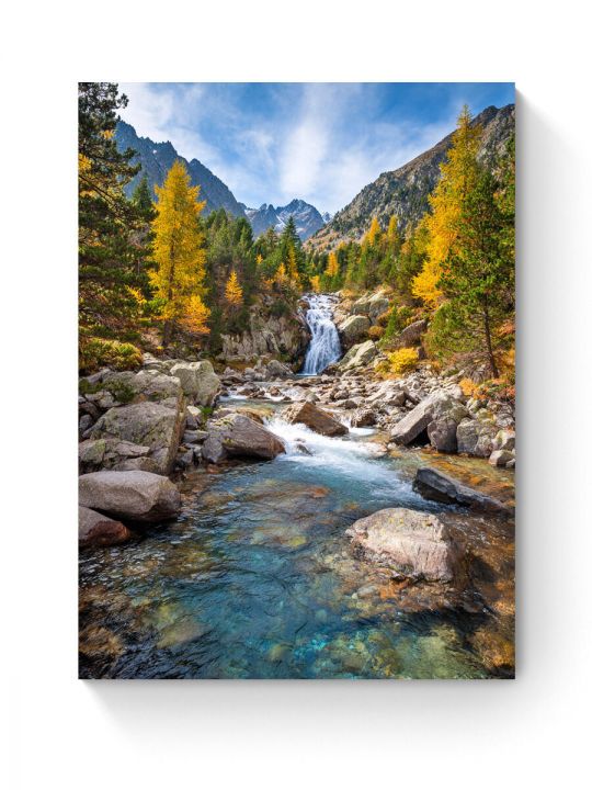 Алмазная мозаика на подрамнике «Горная речка» 50x40 см