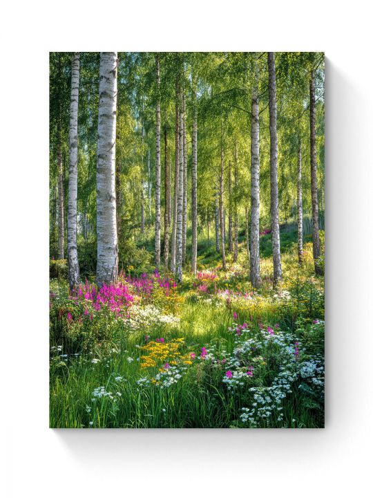 Алмазная мозаика на подрамнике «Лесные цветы» 50x40 см