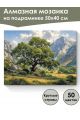 Алмазная мозаика на подрамнике «Дуб в горах» 50x40 см