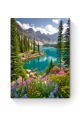 Алмазная мозаика на подрамнике «Озеро в горах» 40x30 см, 50 цветов