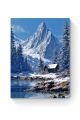 Алмазная мозаика на подрамнике «Зима в горах» 90x70 см