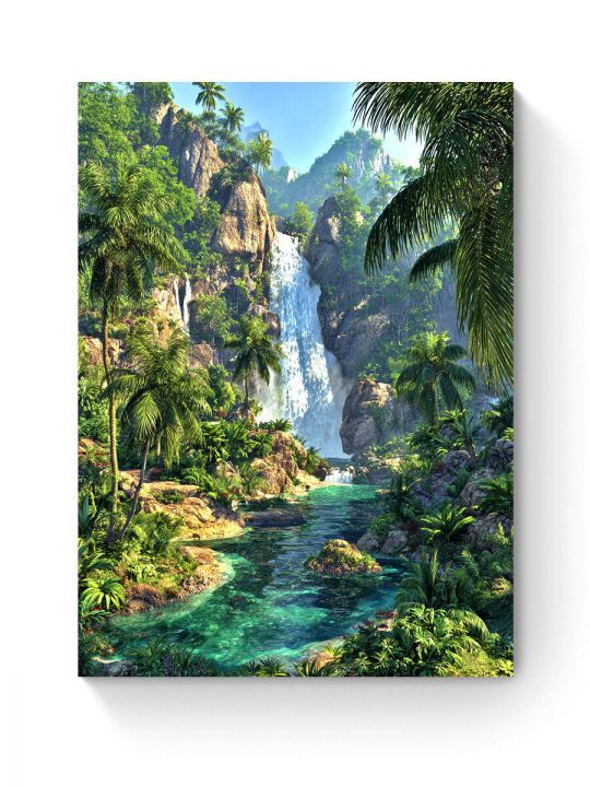 Алмазная мозаика на подрамнике «Райский остров» 50x40 см