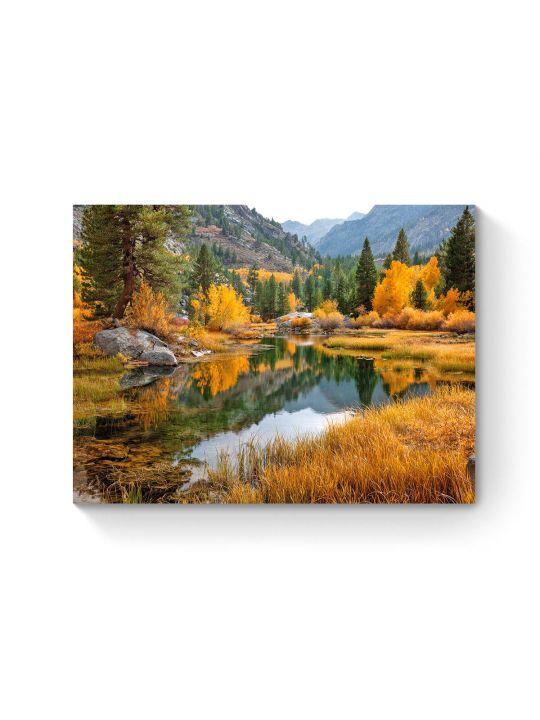 Алмазная мозаика на подрамнике «Осень в горах» 70x50 см