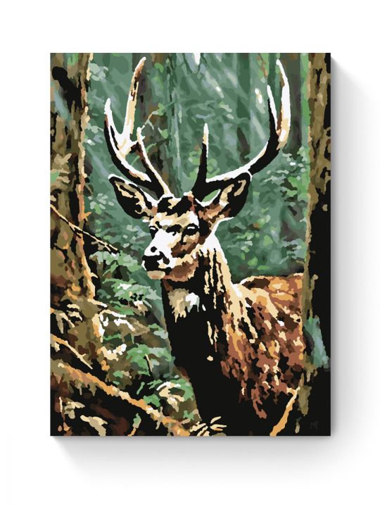 Картина по номерам на подрамнике «Олень в лесу» 25x20 см