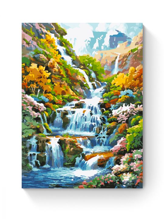 Картина по номерам на подрамнике «Водопад» 35x25 см
