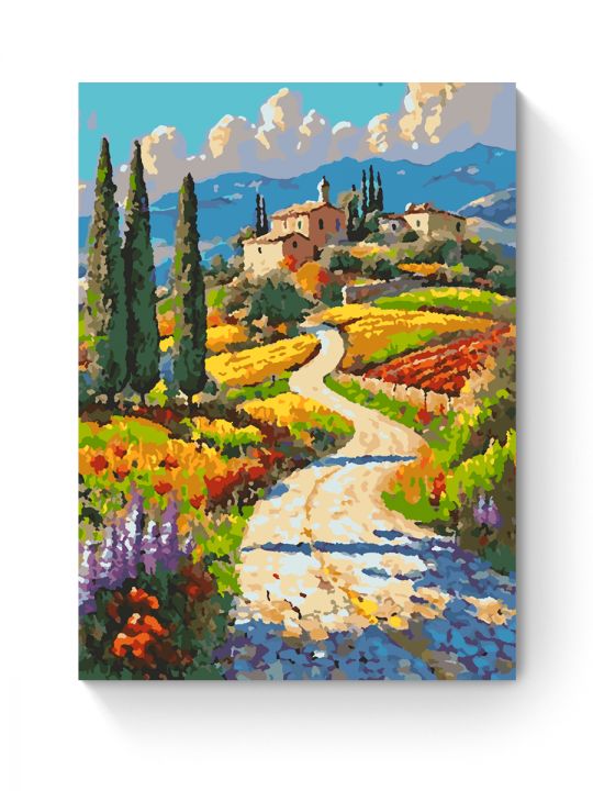 Картина по номерам на подрамнике «Виды Тосканы» 35x25 см