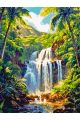 Картина по номерам без подрамника «Водопад» 80x60 см