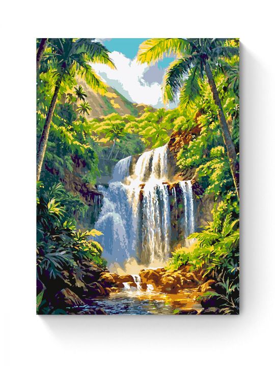 Картина по номерам на подрамнике «Водопад» 90x70 см