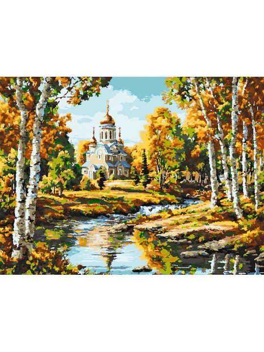 Картина по номерам без подрамника «Любимая осень» 80x60 см