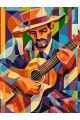 Картина по номерам без подрамника «Гитарист» 90x70 см