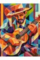 Картина по номерам без подрамника «Гитарист» 80x60 см