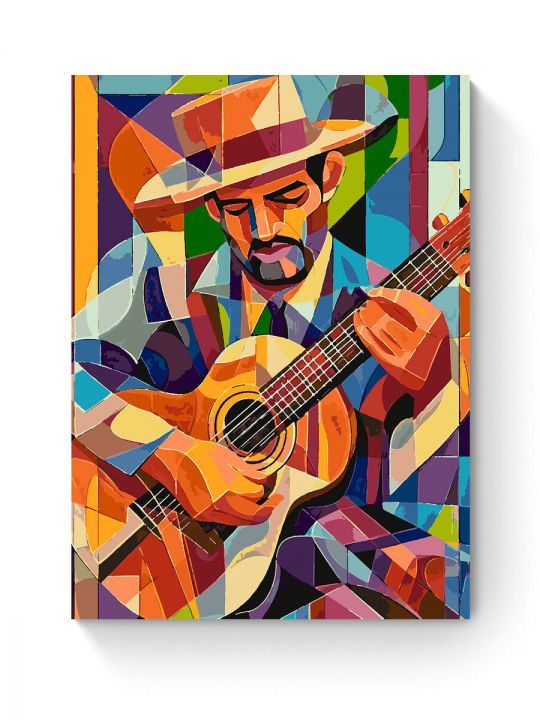 Картина по номерам на подрамнике «Гитарист» 90x70 см