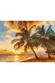 Картина по номерам без подрамника «Райский вид» 90x70 см