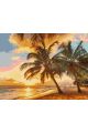 Картина по номерам без подрамника «Райский вид» 80x60 см