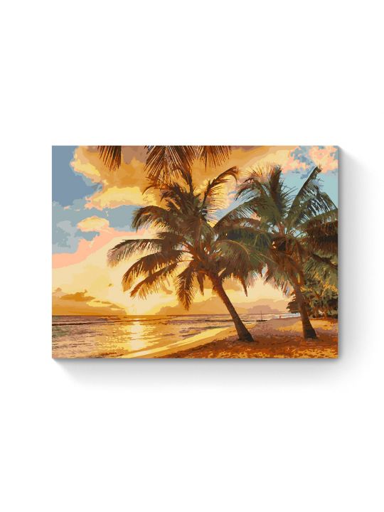 Картина по номерам на подрамнике «Райский вид» 90x70 см