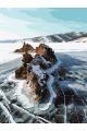 Картина по номерам без подрамника «Лёд Байкала» 80x60 см