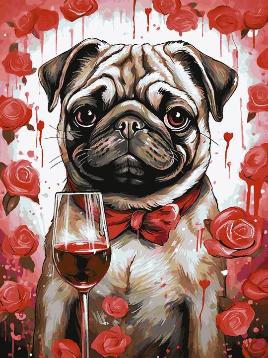 Картина по номерам без подрамника «Момпсик» 130x100 см