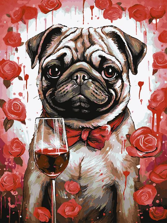 Картина по номерам без подрамника «Момпсик» 80x60 см