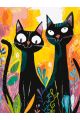 Картина по номерам на подрамнике «Чёрные коты» 90x70 см
