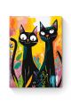 Картина по номерам на подрамнике «Чёрные коты» 90x70 см