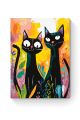 Картина по номерам на подрамнике «Чёрные коты» 80x60 см