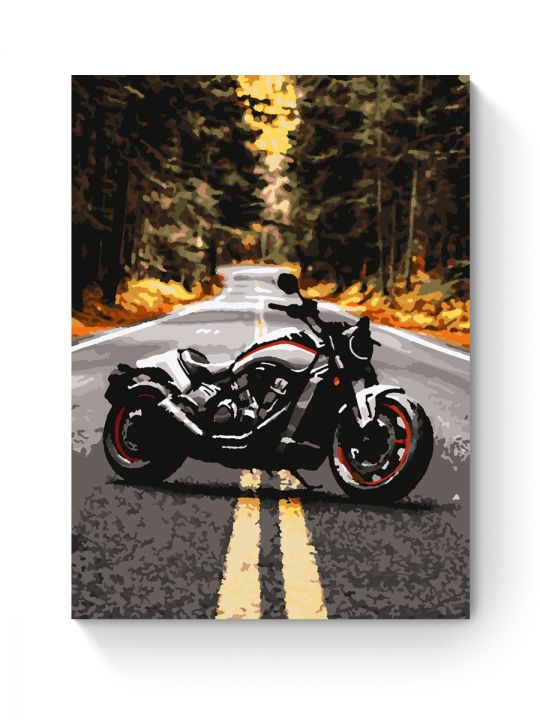 Картина по номерам на подрамнике «Мотоцикл» 35x25 см