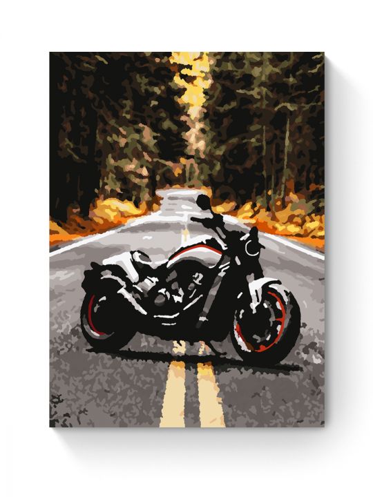 Картина по номерам на подрамнике «Мотоцикл» 25x20 см