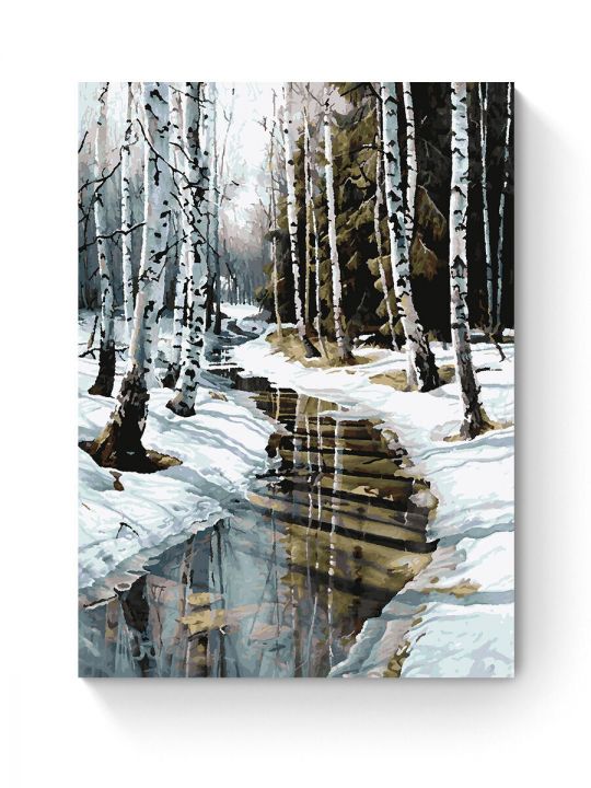 Картина по номерам на подрамнике «Оттепель» 80x60 см