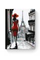 Картина по номерам на подрамнике «Леди и Париж» 80x60 см