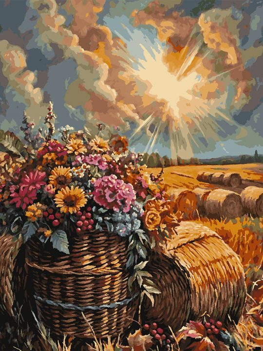 Картина по номерам без подрамника «Краски осени» 90x70 см