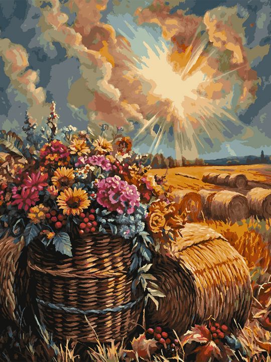 Картина по номерам без подрамника «Краски осени» 130x100 см