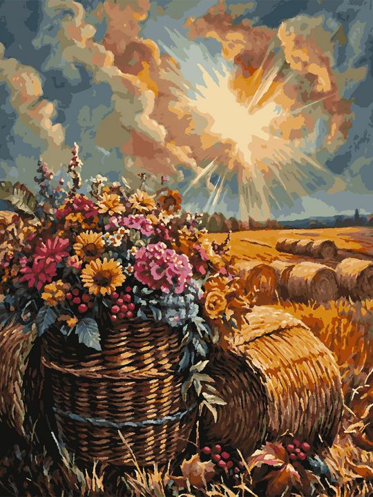 Картина по номерам без подрамника «Краски осени» 80x60 см