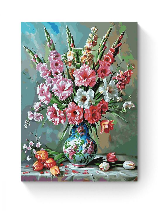 Картина по номерам на подрамнике «Гладиолусы» 90x70 см