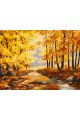Картина по номерам без подрамника «Осенний парк» 130x100 см