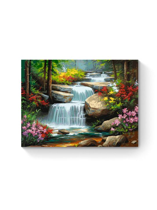 Картина по номерам на подрамнике «Водопад» 90x70 см